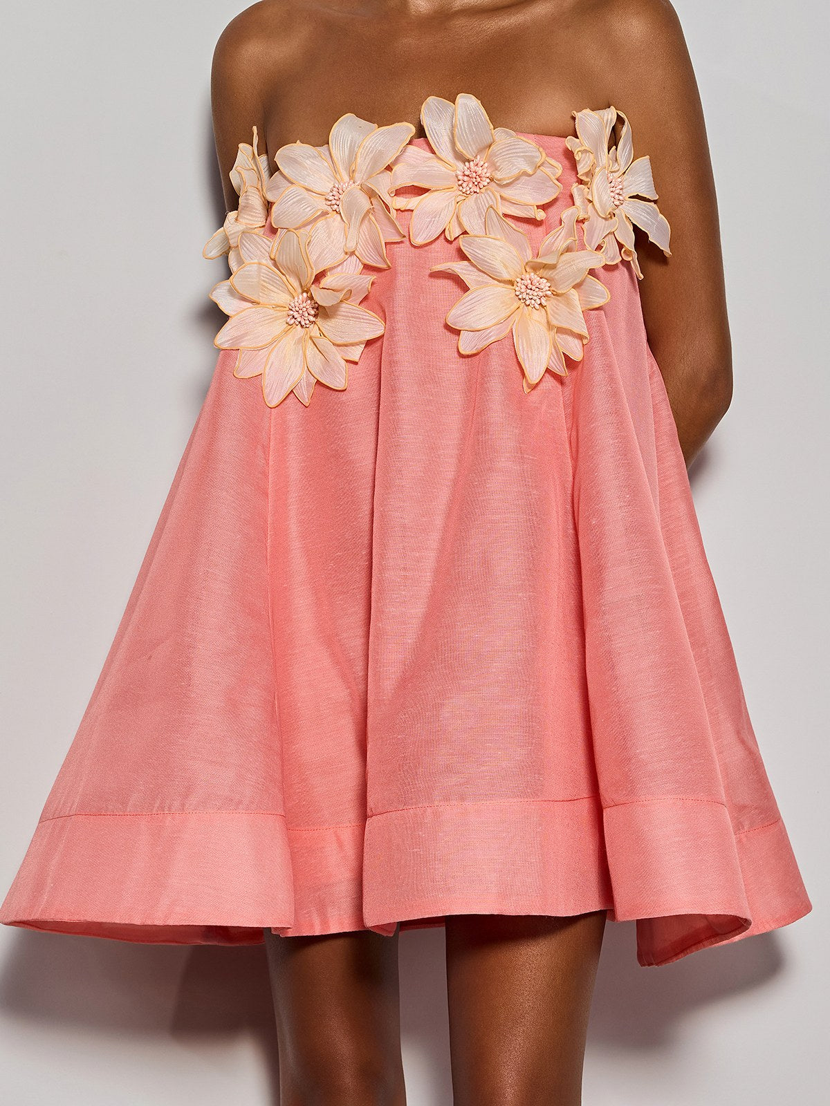 Rosstef Coral Straplez Mini Elbise