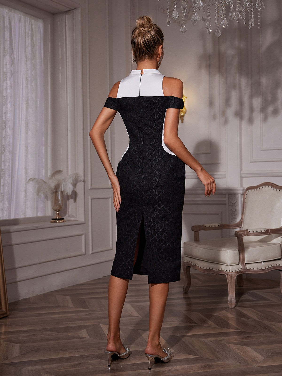 Rosstef Folded Yaka Midi Elbise