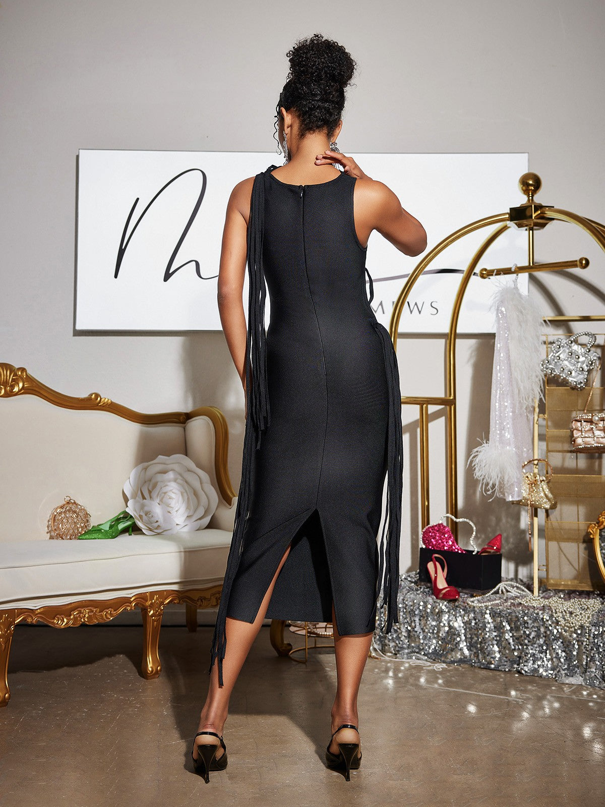 Rosstef Tafari Kesintili Bandaj Minidress