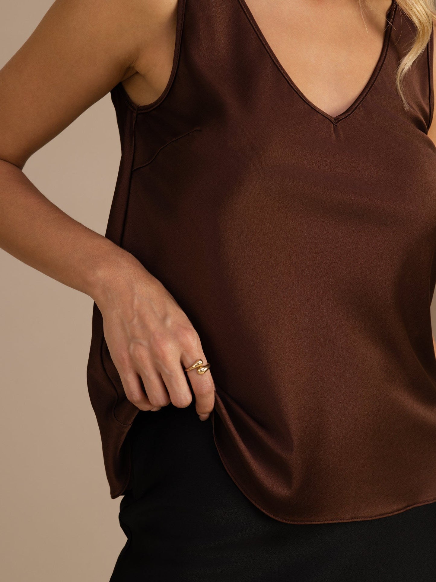 Rosstef Silkless V-Yaka Askılı Üst