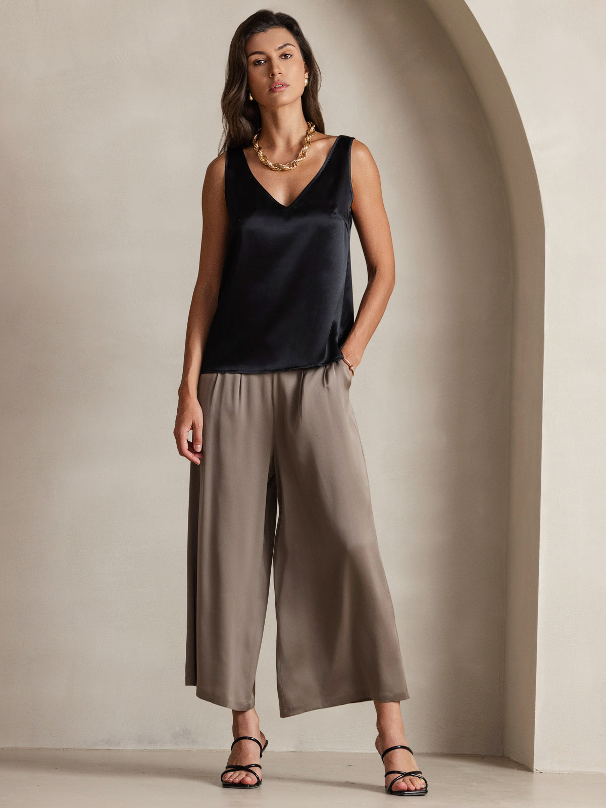 Rosstef Silkless V-Yaka Askılı Üst