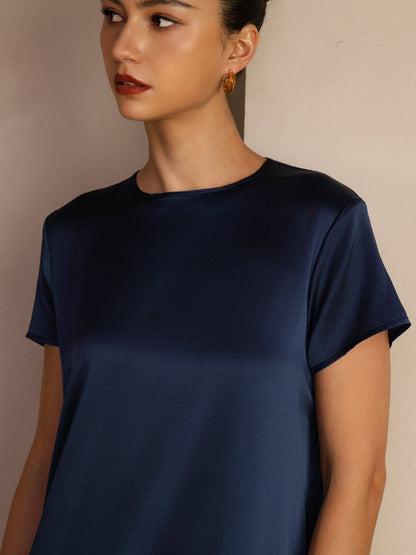 Rosstef 19Momme İpek Midi Elbise Ile Side Pockets