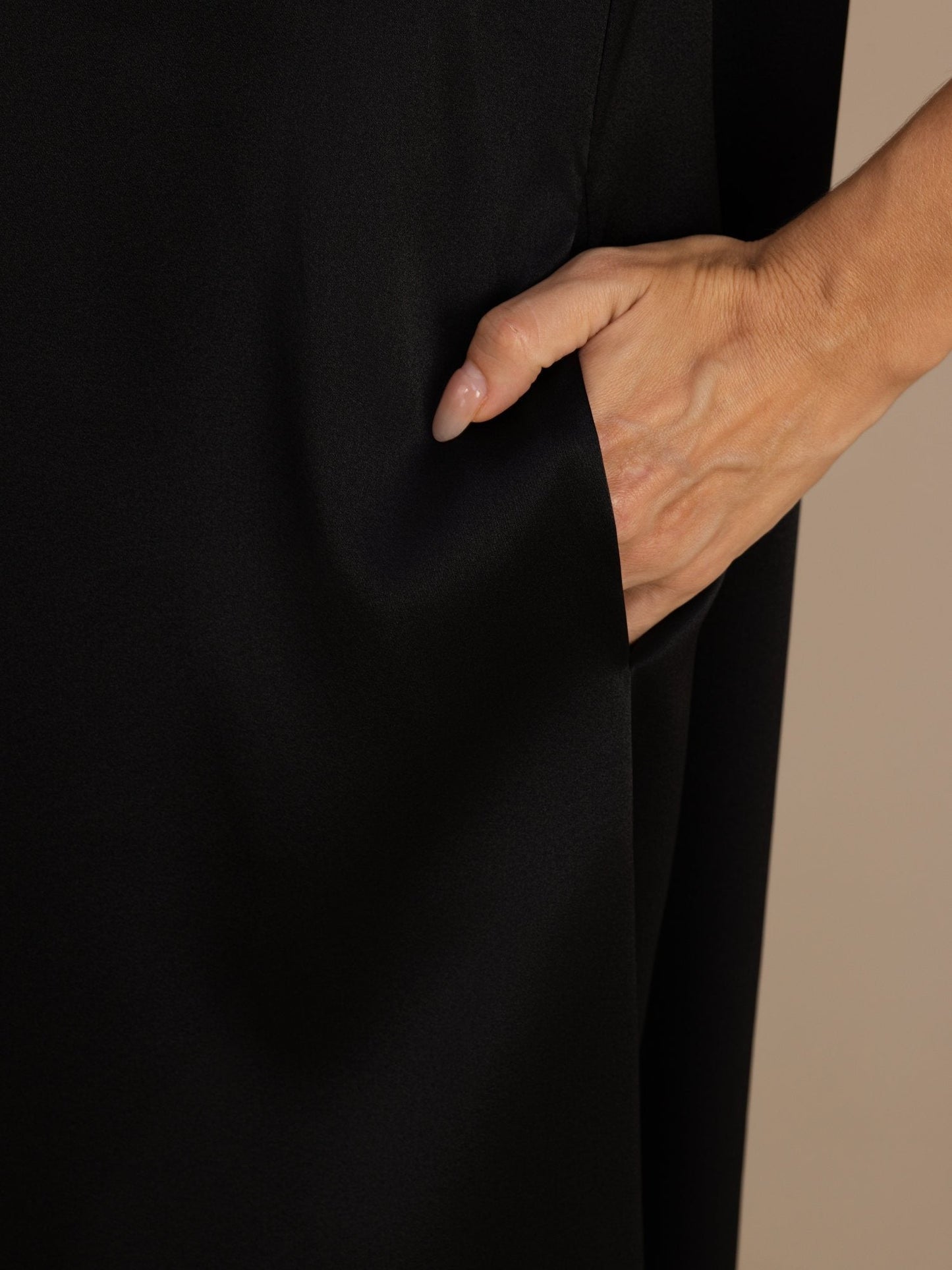 Rosstef 19Momme İpek Midi Elbise Ile Side Pockets