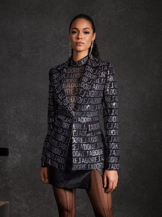 Rosstef Devrik Yaka Taşlı Blazer Ceket: Dazzling Sparkle ve Öyle Çarpıcı Fit