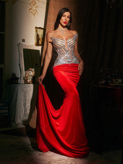 Rosstef Şenlikli Balık Model Maxi Elbise