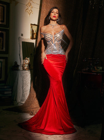 Rosstef Şenlikli Balık Model Maxi Elbise