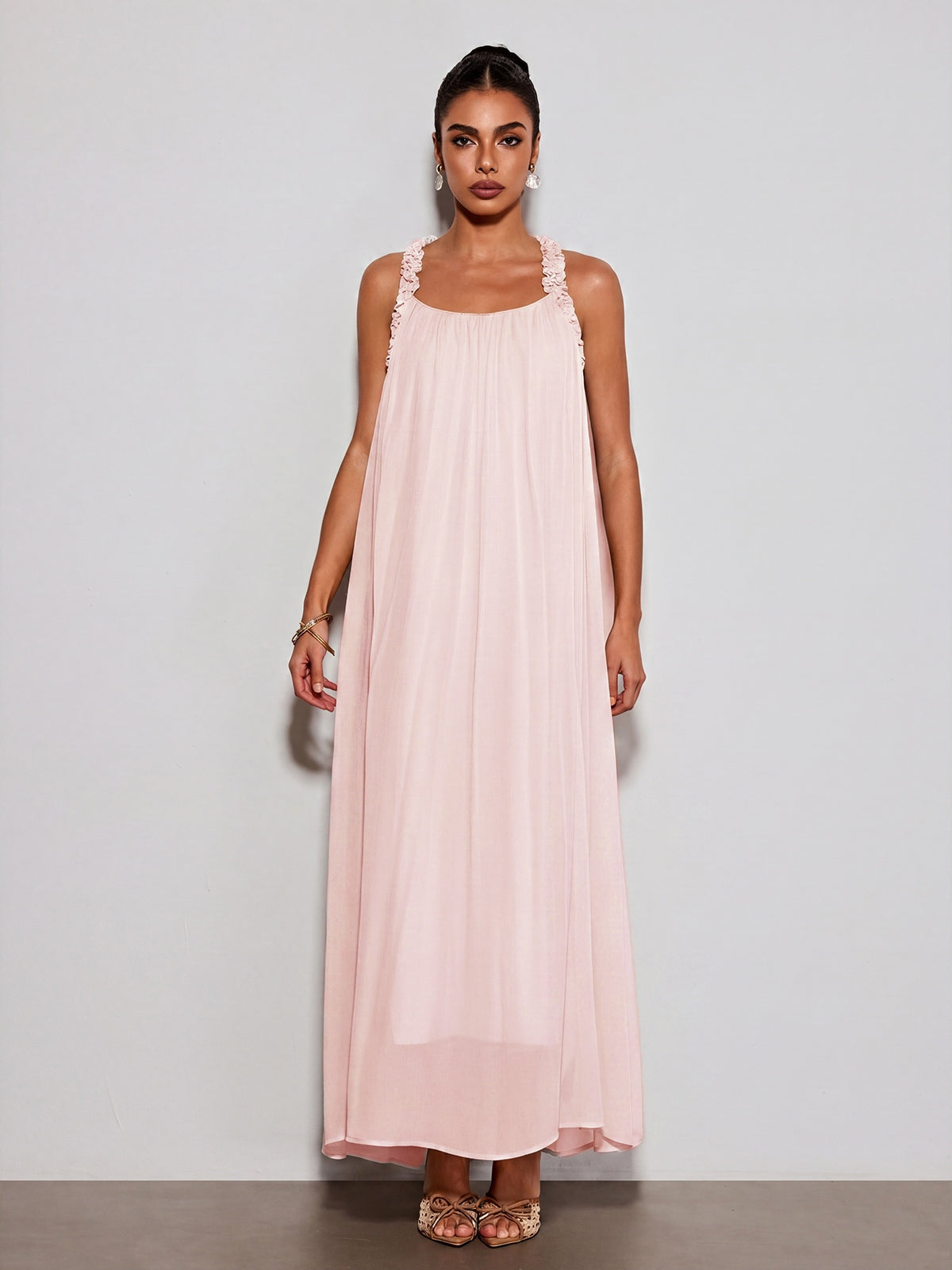 Rosstef Pembe Maxi Elbise