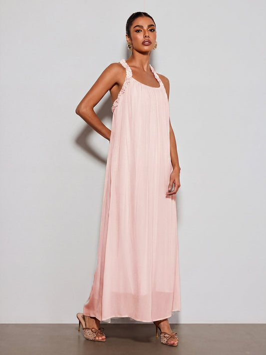 Rosstef Pembe Maxi Elbise