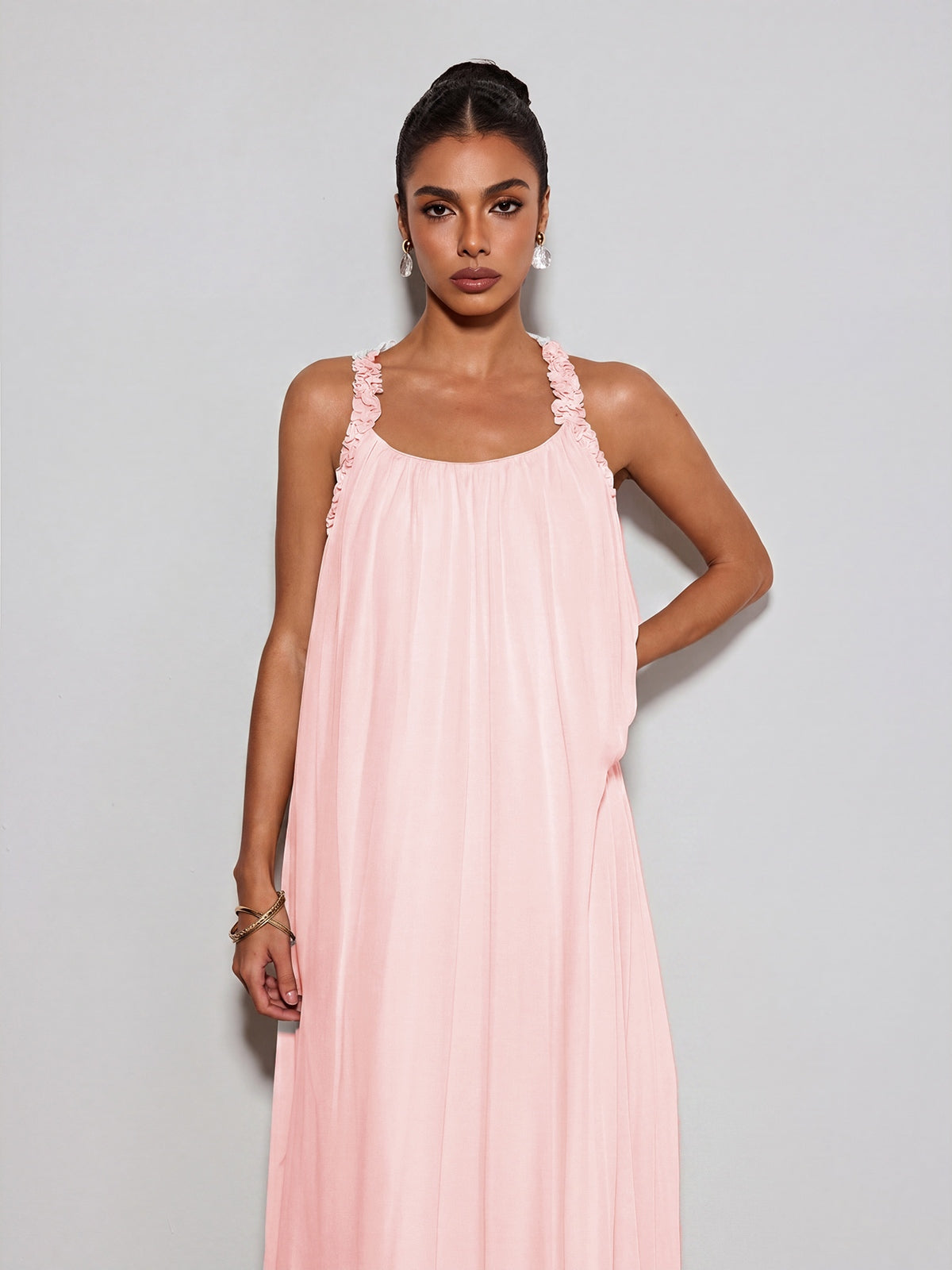 Rosstef Pembe Maxi Elbise