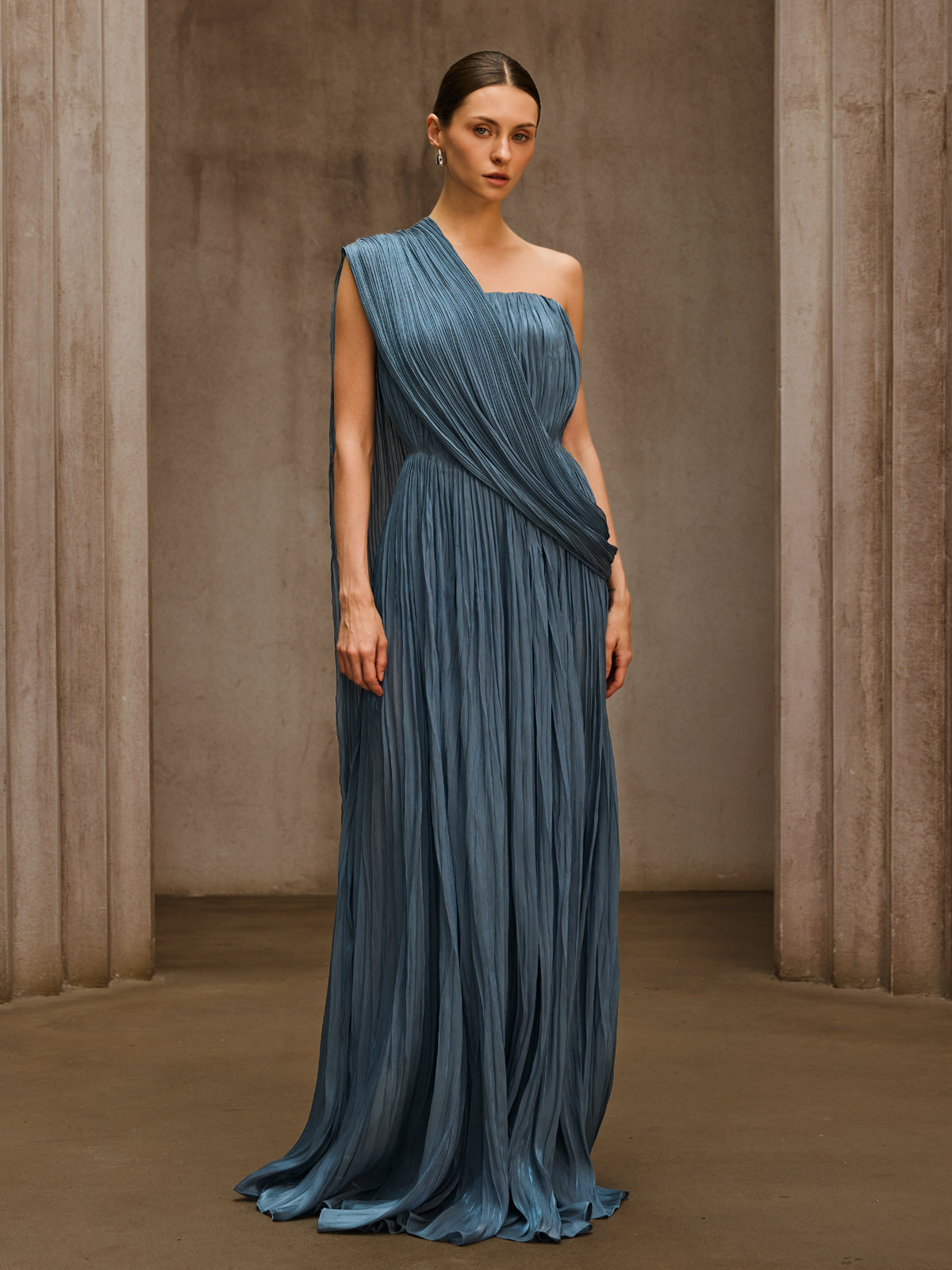 Rosstef Straplez Drape Maxi Elbise