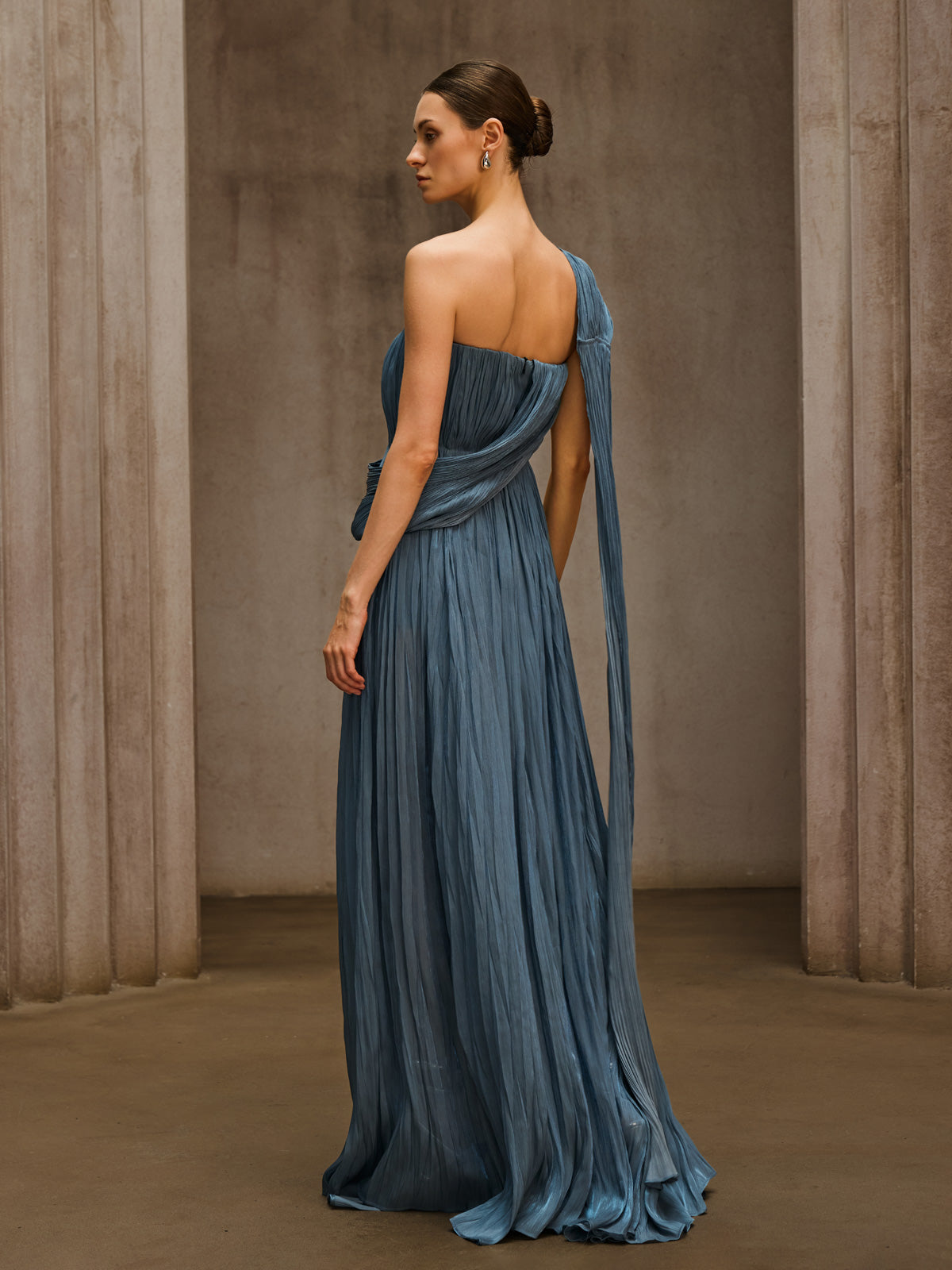 Rosstef Straplez Drape Maxi Elbise