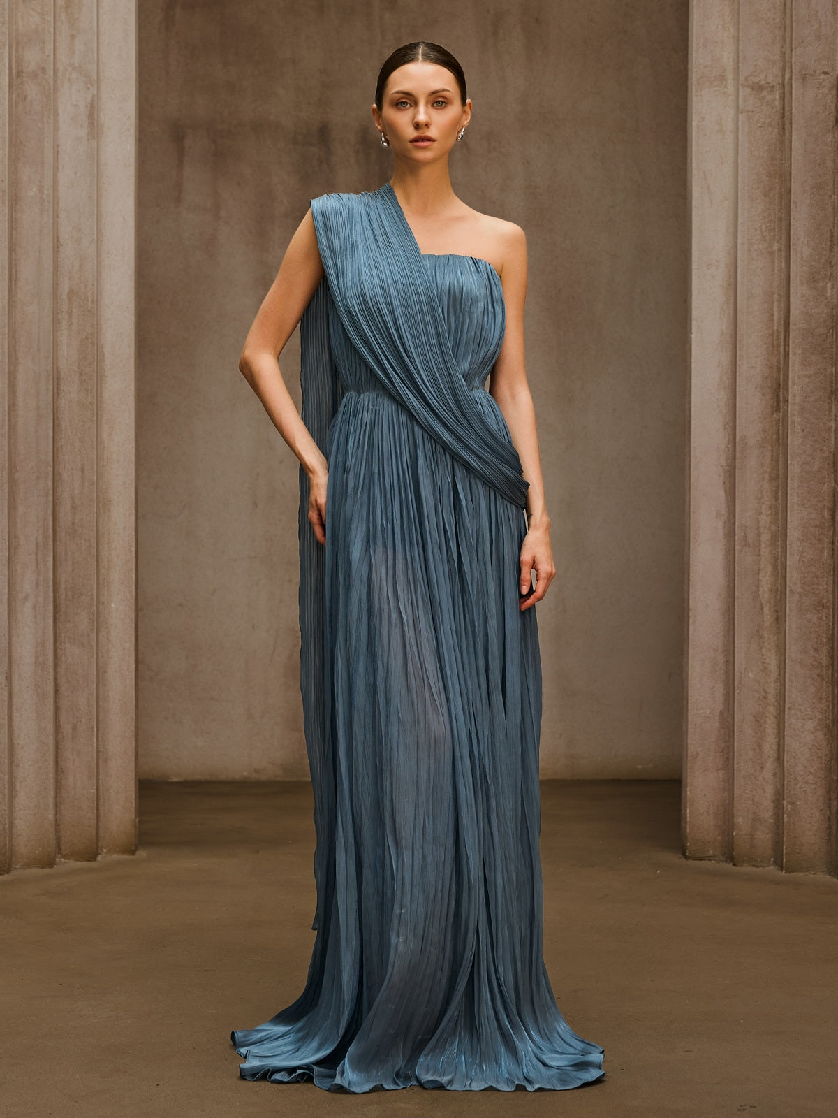 Rosstef Straplez Drape Maxi Elbise