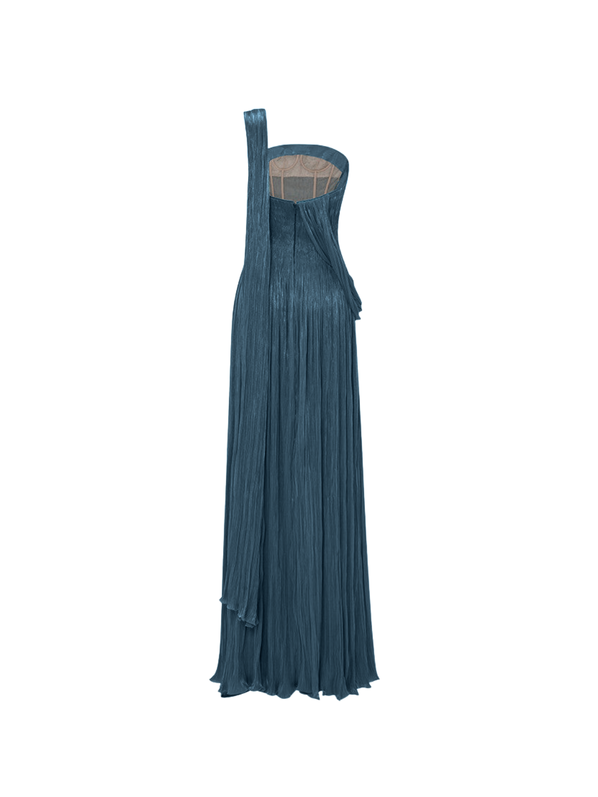 Rosstef Straplez Drape Maxi Elbise