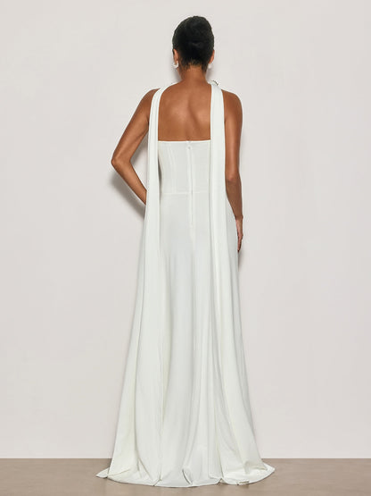 Rosstef Cyrila Straplez Kristal Scarf Maxi Elbise