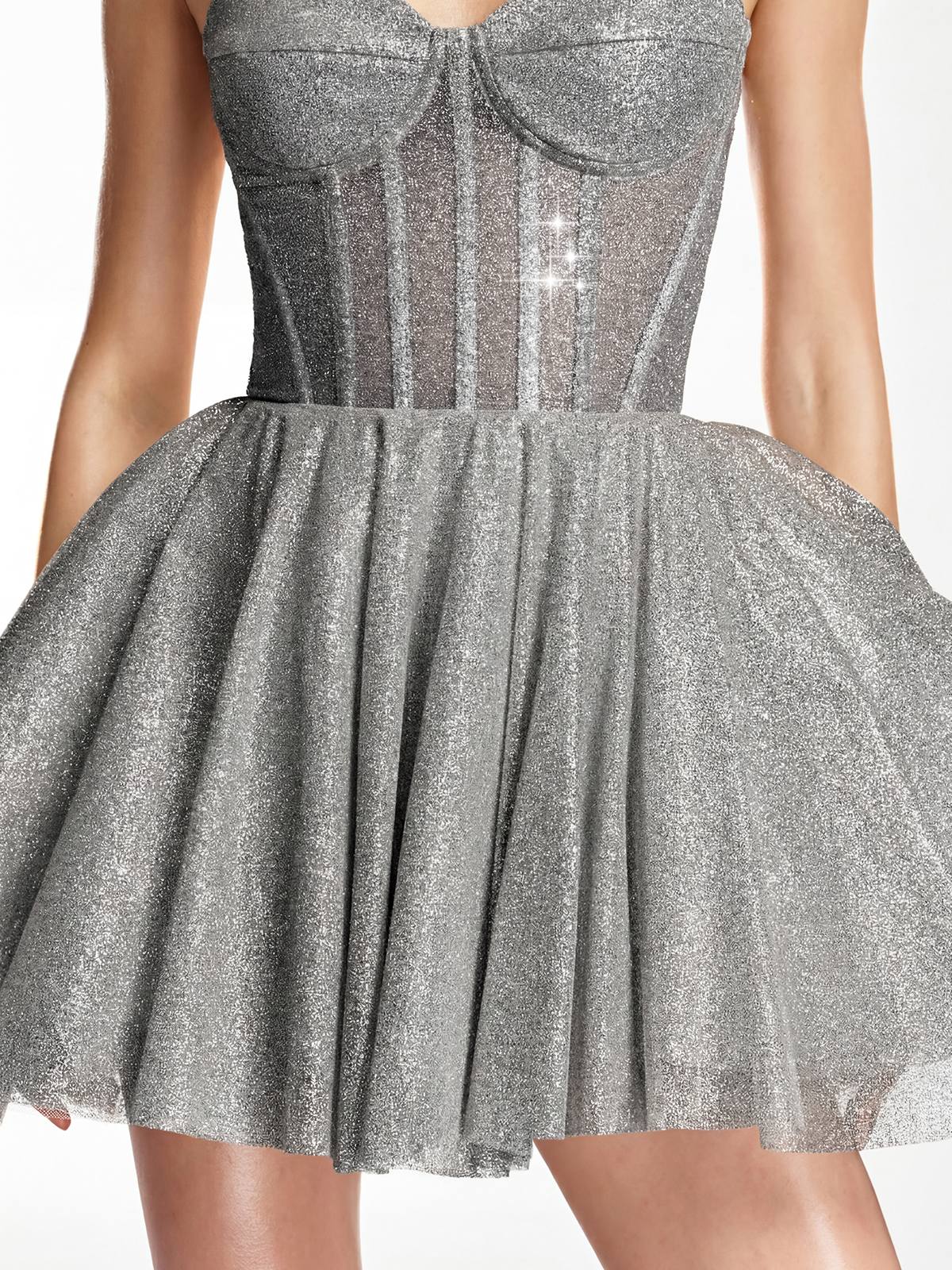 Rosstef Darda Glitter Korse Mini Elbise