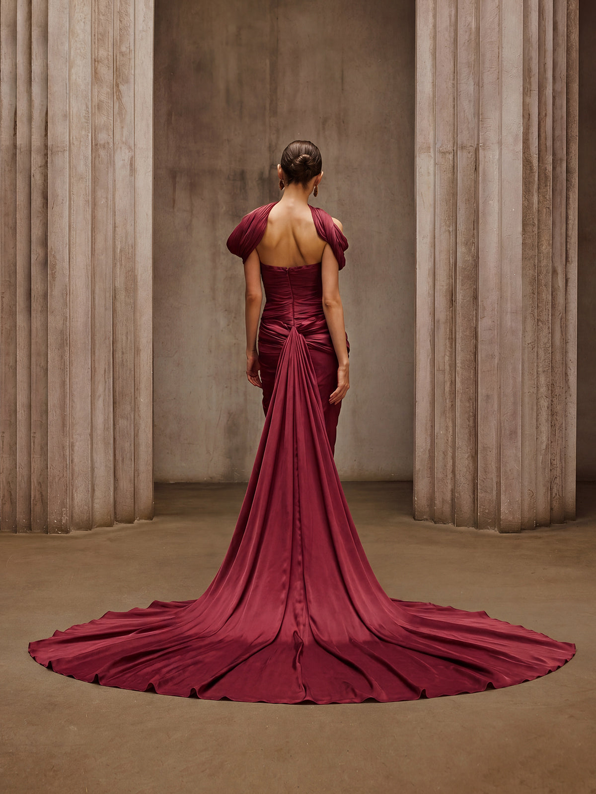 Rosstef Wine Maxi Elbise