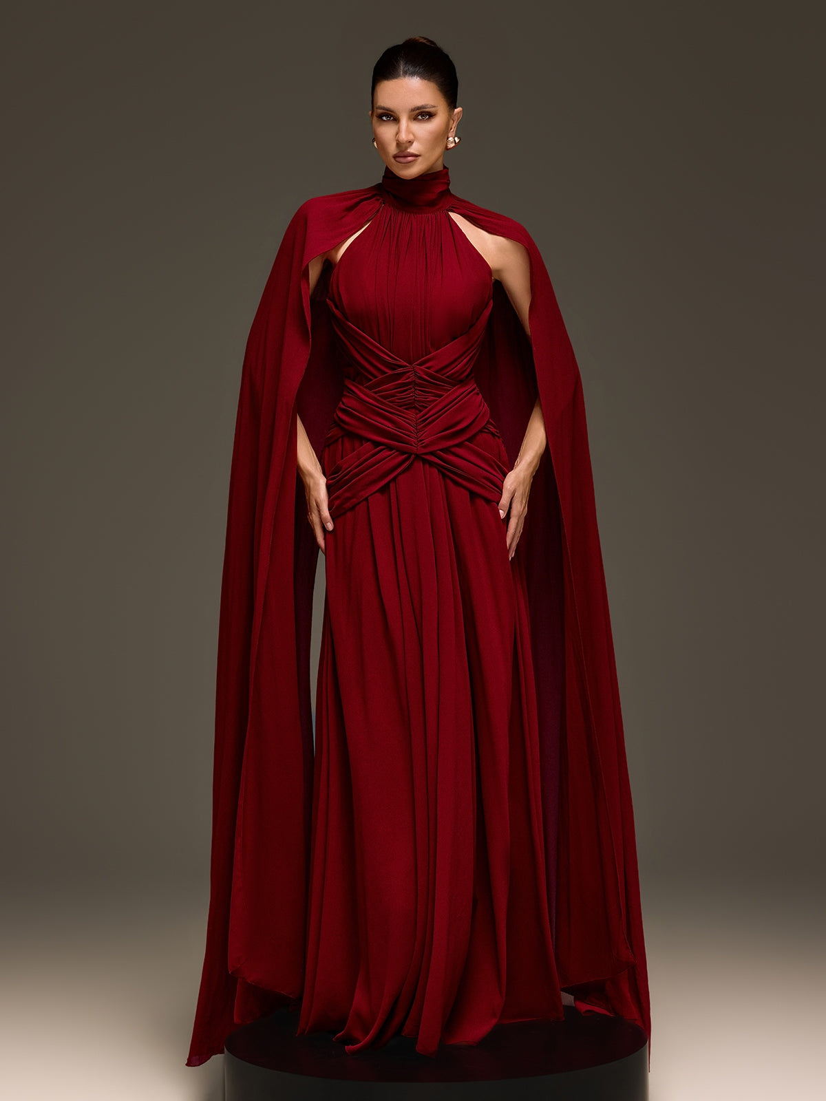 Rosstef Cape Kollu Maxi Abiye