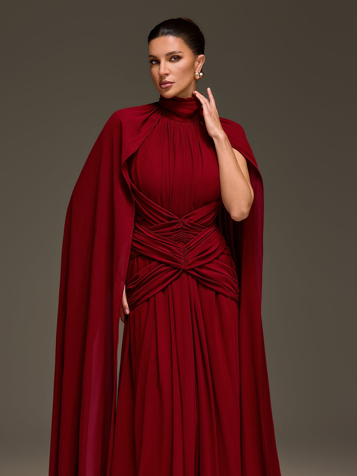 Rosstef Cape Kollu Maxi Abiye