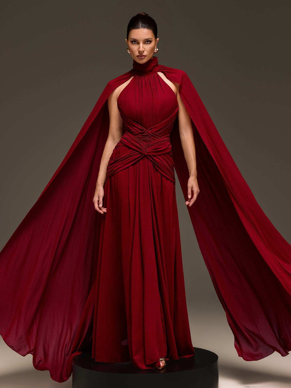 Rosstef Cape Kollu Maxi Abiye