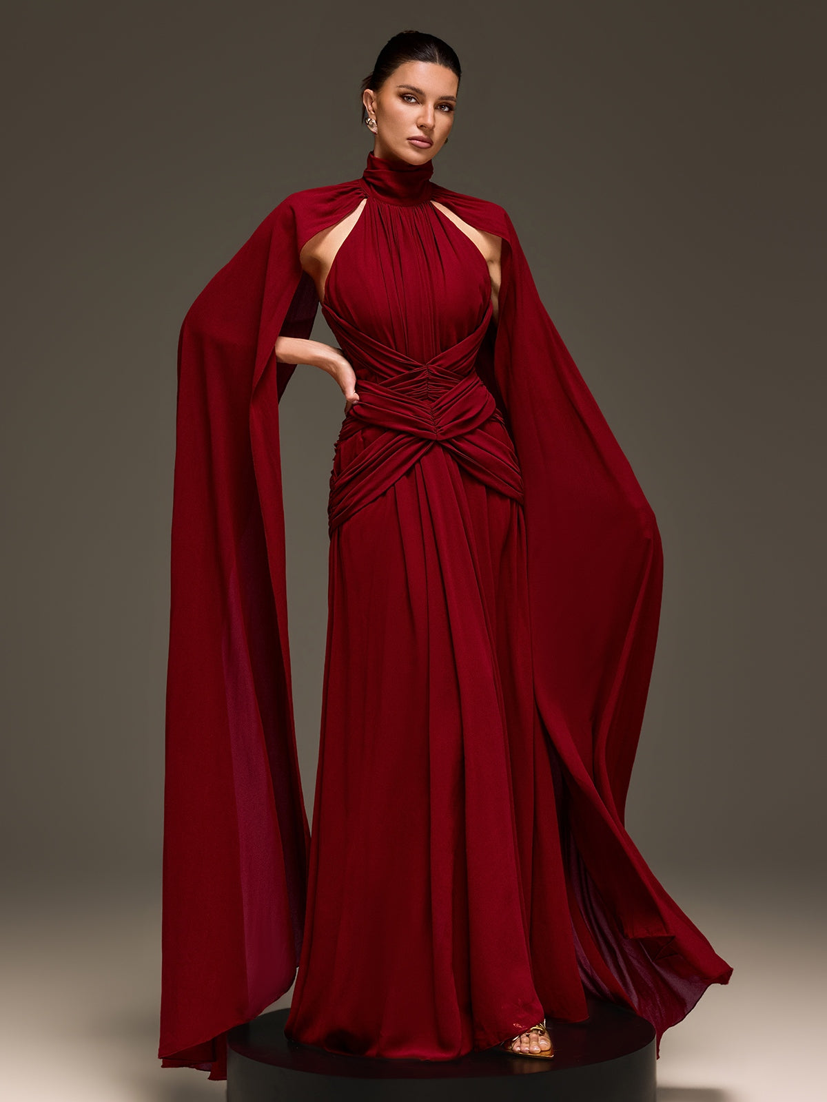 Rosstef Cape Kollu Maxi Abiye