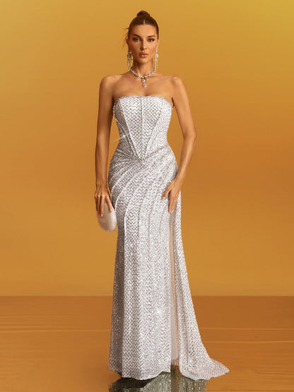 Rosstef Shine Payetli Maxi Abiye
