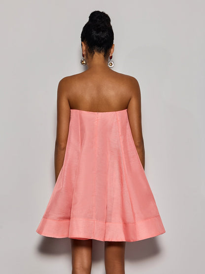 Rosstef Coral Straplez Mini Elbise