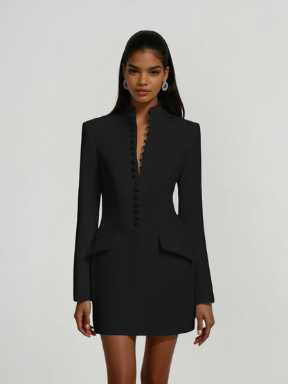Rosstef Hornfels Single Breasted Blazer Ceket Mini Elbise