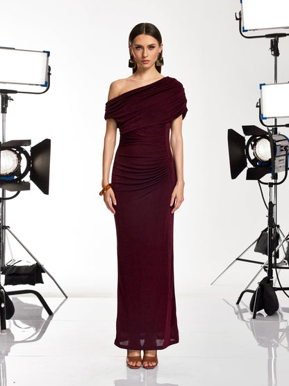 Rosstef Wine Maxi Elbise