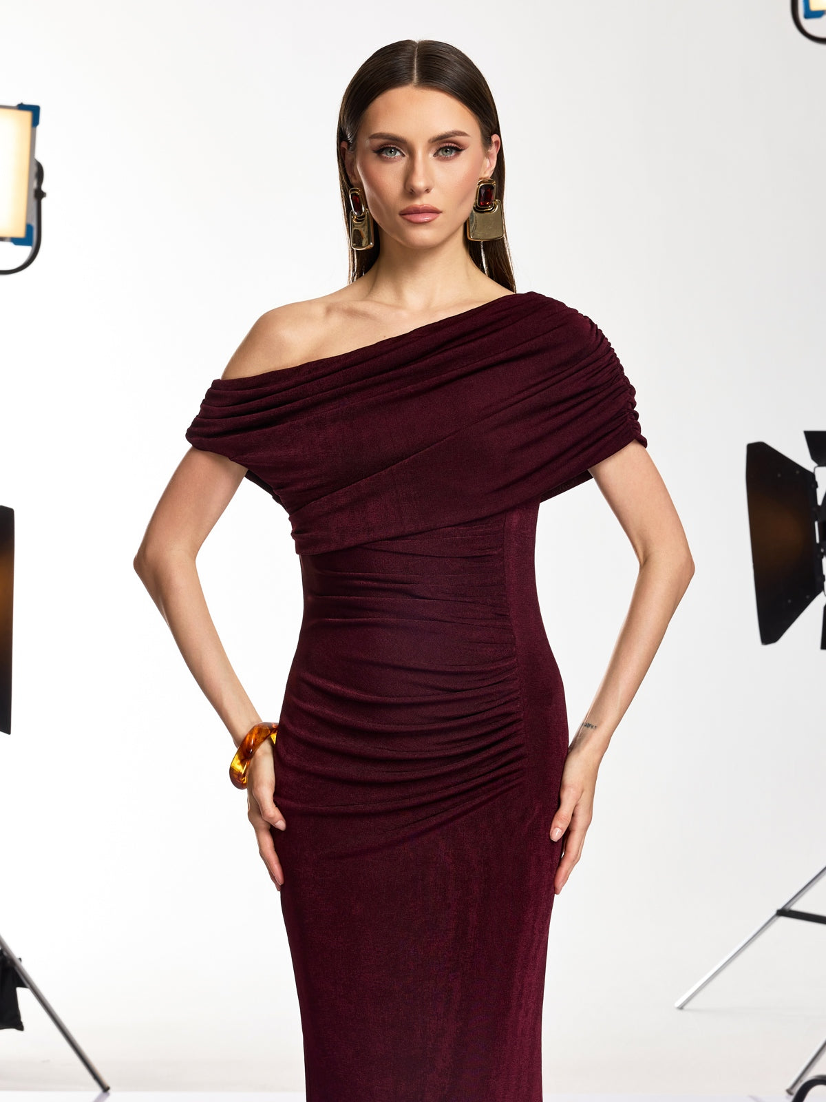 Rosstef Wine Maxi Elbise