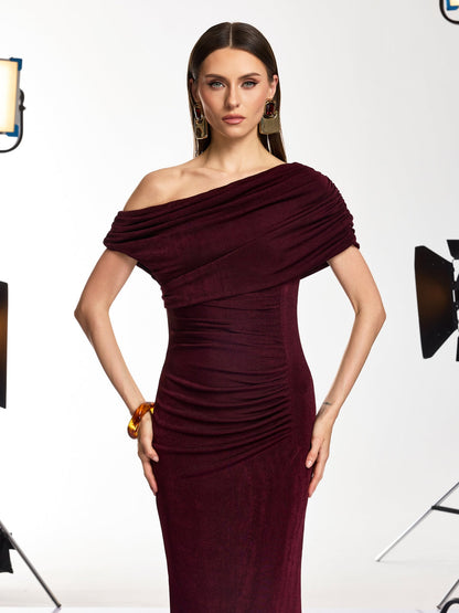 Rosstef Wine Maxi Elbise
