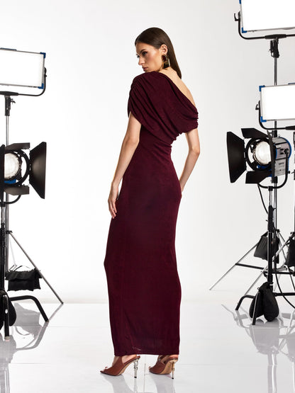 Rosstef Wine Maxi Elbise