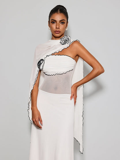 Rosstef Çiçekli Maxi Elbise - Zarif ve Effortless Stil