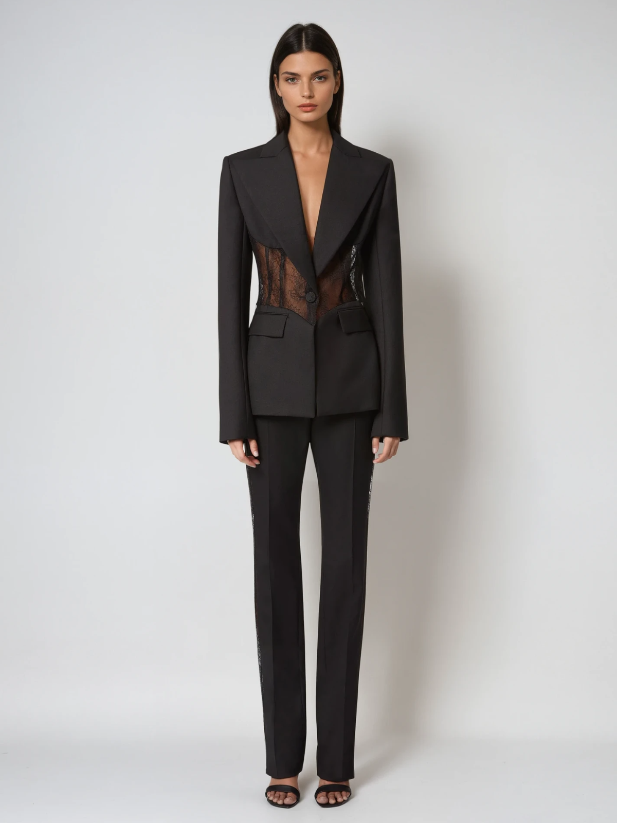 Rosstef Dantelli Blazer Ceket: Şık ve Modern Stil