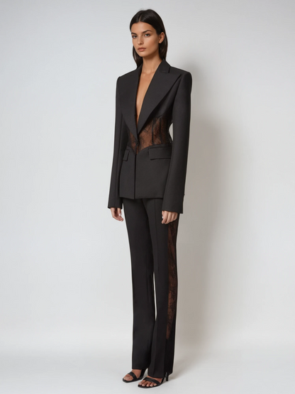 Rosstef Dantelli Blazer Ceket: Şık ve Modern Stil