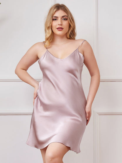 Rosstef Plus Size Saf İpek Sexy Chemise