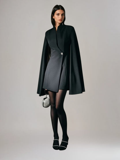 Rosstef Lisinda Cape Kollu Blazer Ceket - Modernlik ve Sıcaklık Birleştiren Kombinasyon