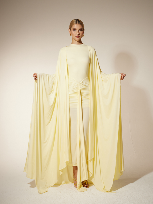 Rosstef Shawl Maxi Elbise Yellow