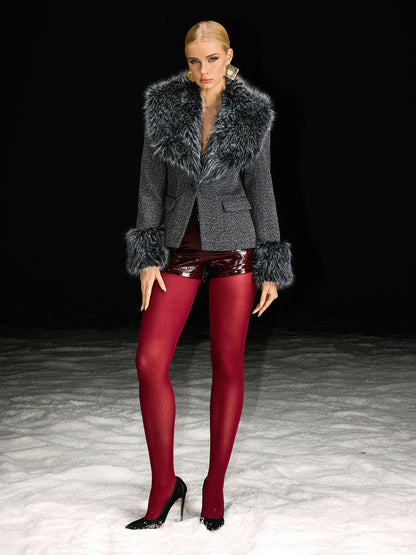 Rosstef Suni Fur Uzun Kollu Blazer Ceket