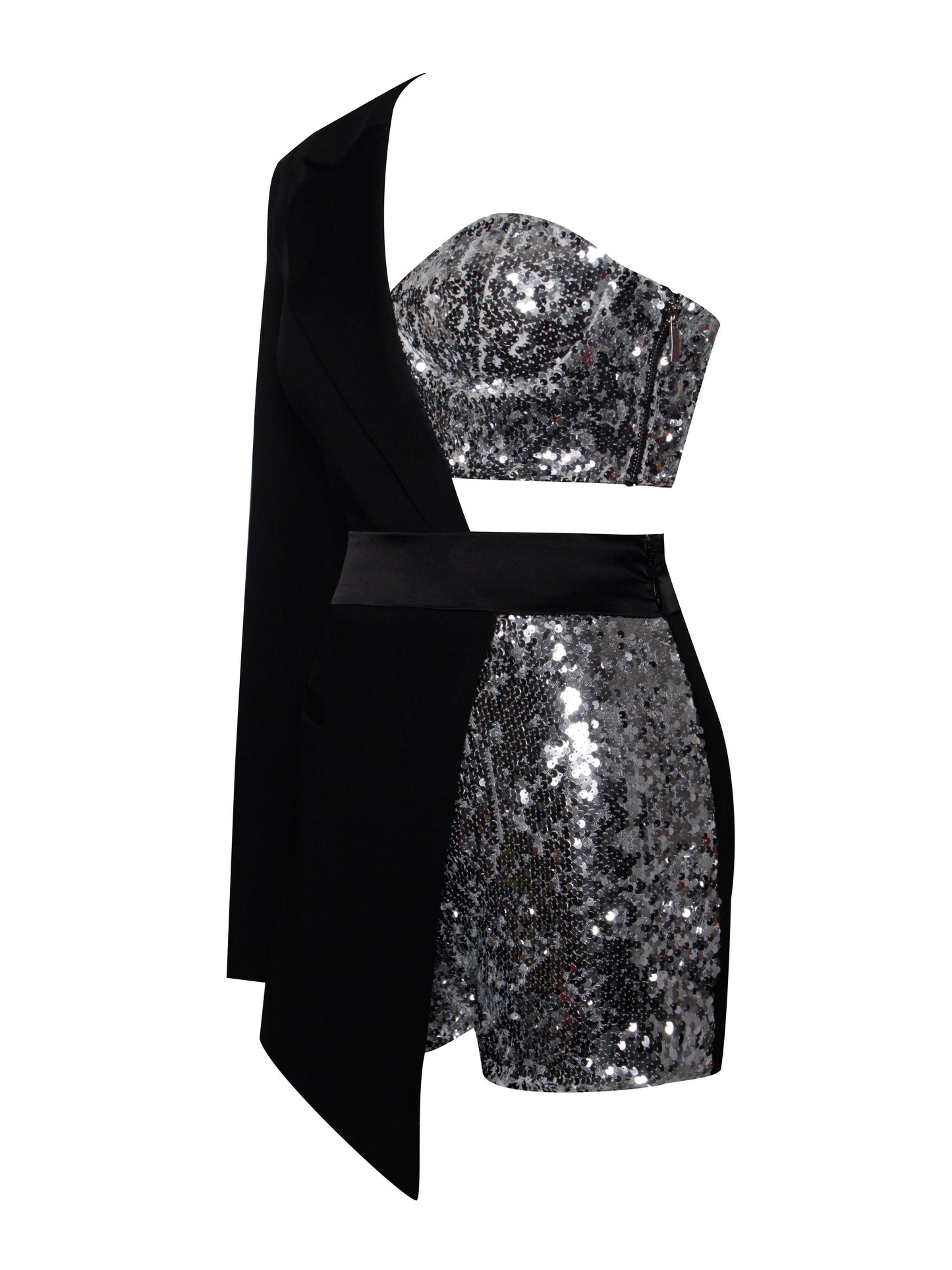 Rosstef River Payetli Tek Kollu Blazer Ceket Tulum - Sirena Ceket