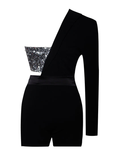 Rosstef River Payetli Tek Kollu Blazer Ceket Tulum - Sirena Ceket