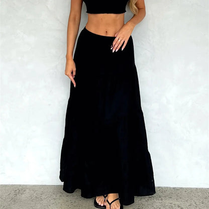 ROSSTEF | Dikiş Detaylı Maxi Etek, Size