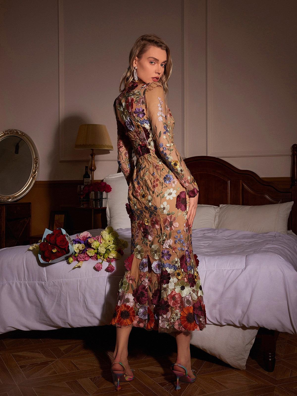 Rosstef Saige Uzun Kolluk Tül Çiçekli Balık Model