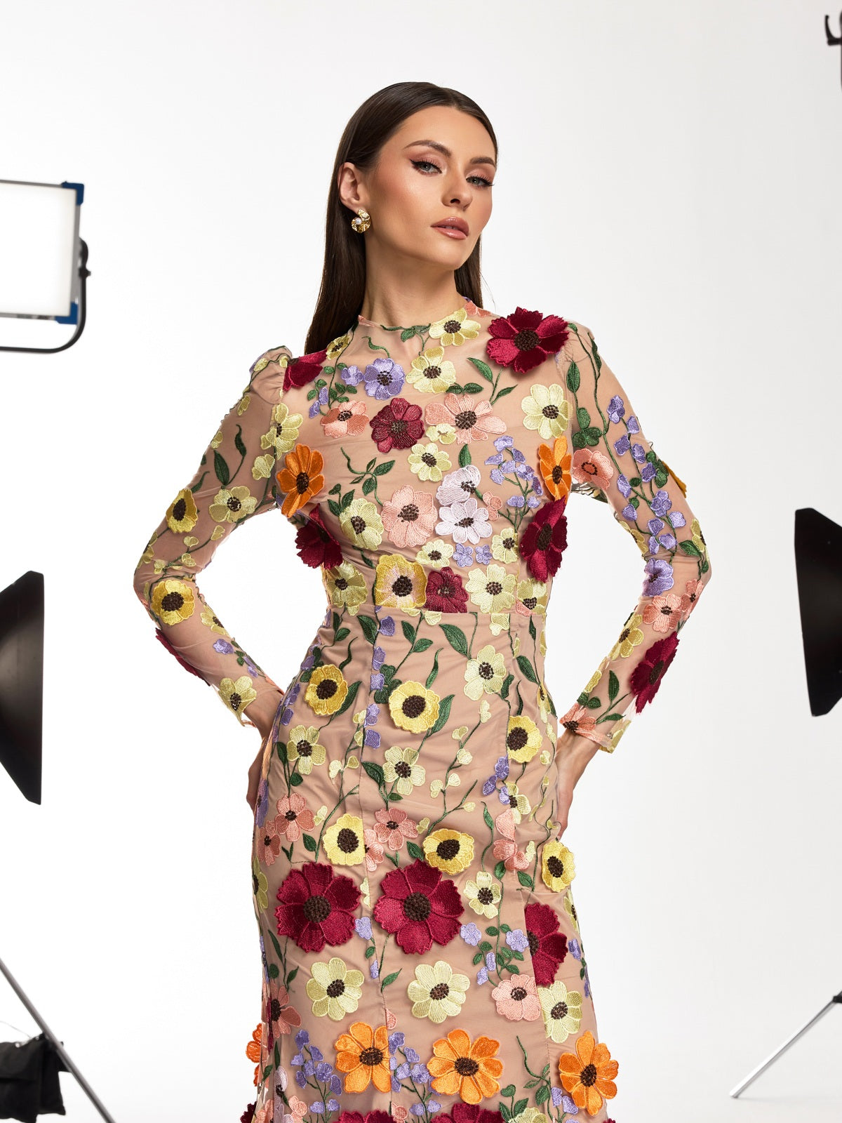 Rosstef Saige Uzun Kolluk Tül Çiçekli Balık Model