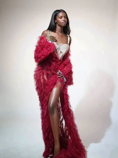 Rosstef Red Tül Coat