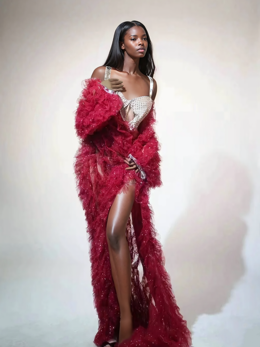 Rosstef Red Tül Coat
