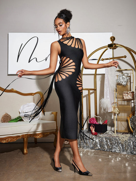 Rosstef Tafari Kesintili Bandaj Minidress