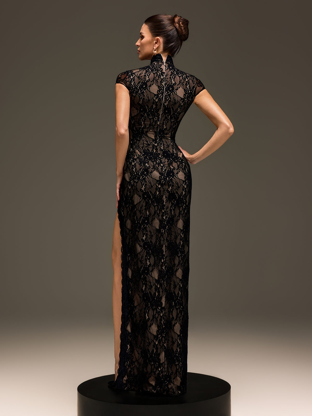 Rosstef Dantelli Yırtmaçlı Maxi Gowns
