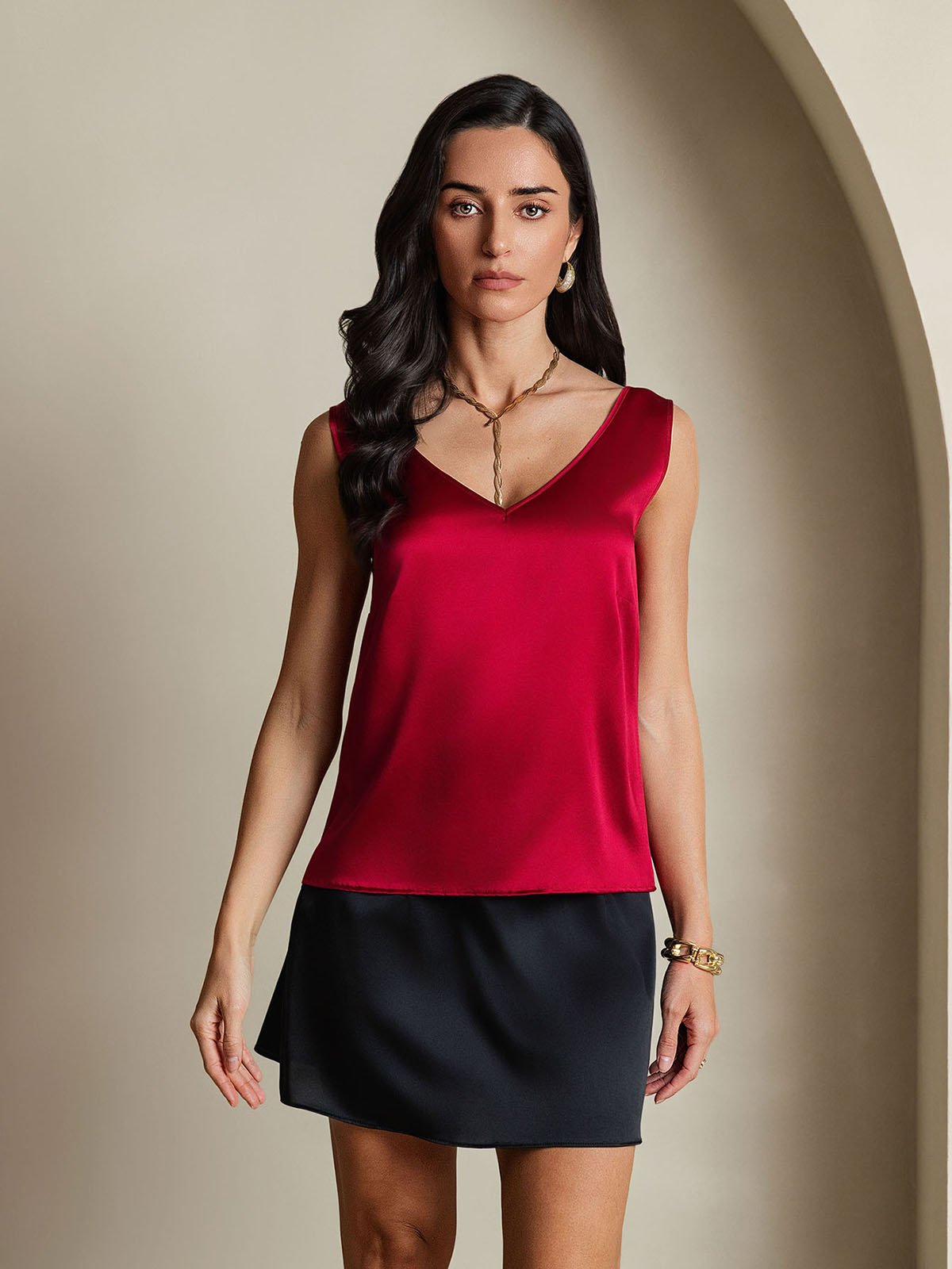 Rosstef Silkless V-Yaka Askılı Üst